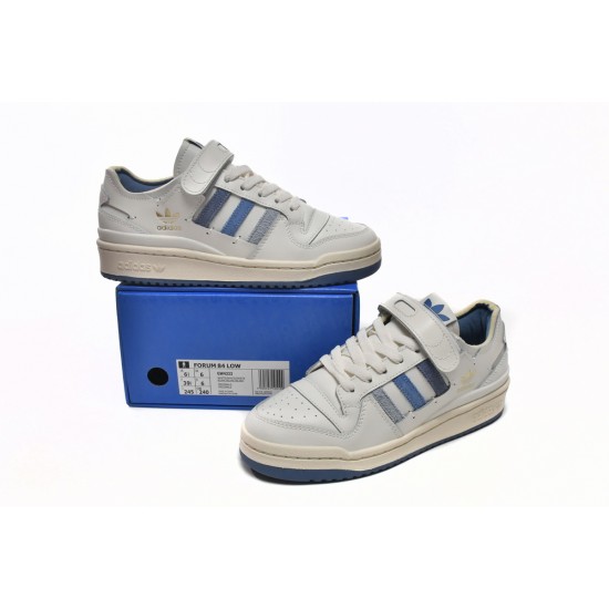 Adidas Originals Forum 84 Low White Altered Blue For Women And Men Running Shoes GW4333