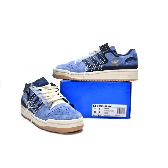 Adidas Originals Forum Plus 84 Low Blue Gum For Women And Men Running Shoes GW0298