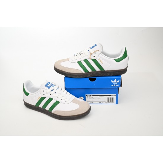 Adidas Originals Samba Vegan OG Black Vintage White Green For Women And Men Running Shoes IG1024