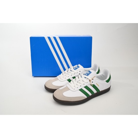 Adidas Originals Samba Vegan OG Black Vintage White Green For Women And Men Running Shoes IG1024