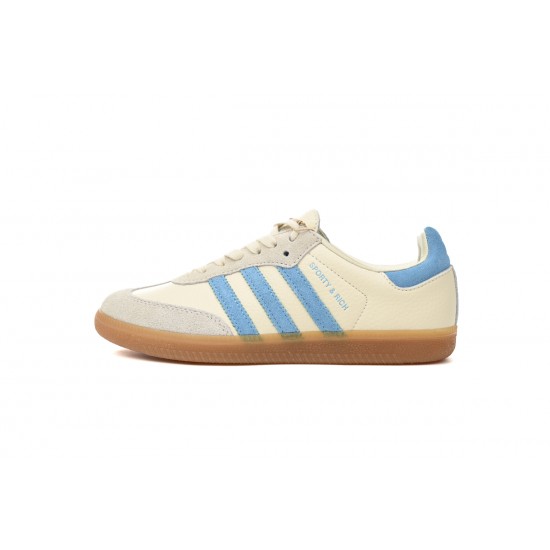 Adidas Originals Samba Vegan OG White Blue For Women And Men Running Shoes IE7096