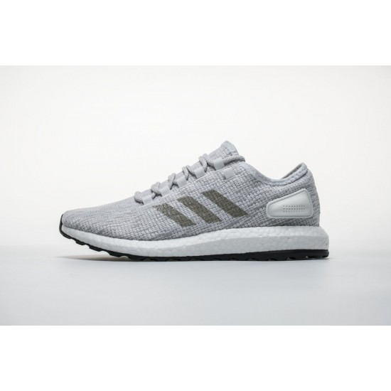 Adidas Pure Boost Bright Gray White For Women And Men Shoes BB6277