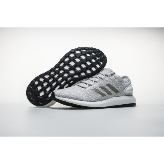 Adidas Pure Boost Bright Gray White For Women And Men Shoes BB6277