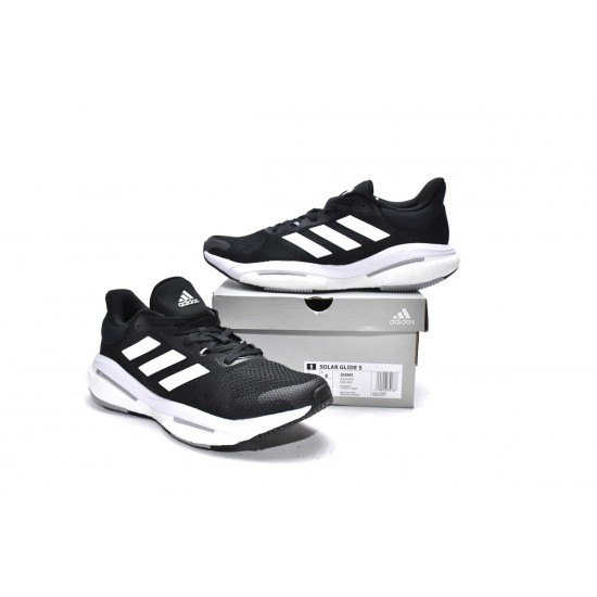 Adidas Solar Glide 5 Black And White For Men Running Shoes GX5493