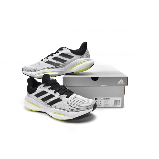 Adidas Solar Glide 5 White Pulse Lime Grey Black For Men Shoes GX5472