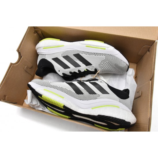 Adidas Solar Glide 5 White Pulse Lime Grey Black For Men Shoes GX5472