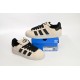 Adidas Superstar Sneakers Beige Black For Women And Men Shoes HQ8711