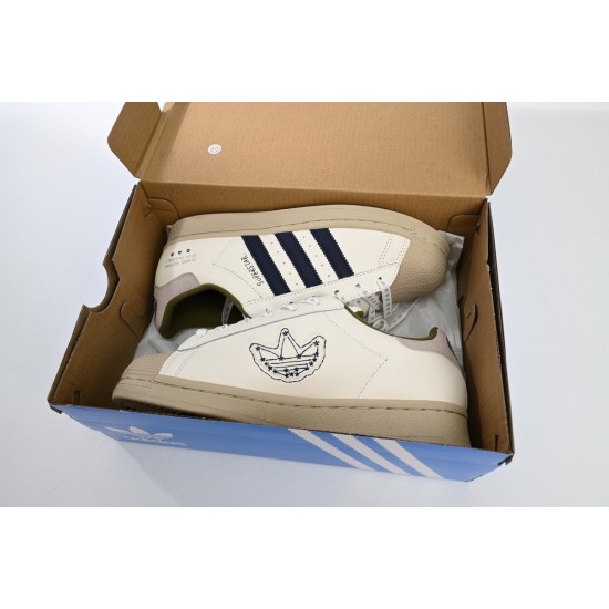 Adidas Superstar Sneakers Beige Grey Dark Blue For Women And Men Shoes IG3852