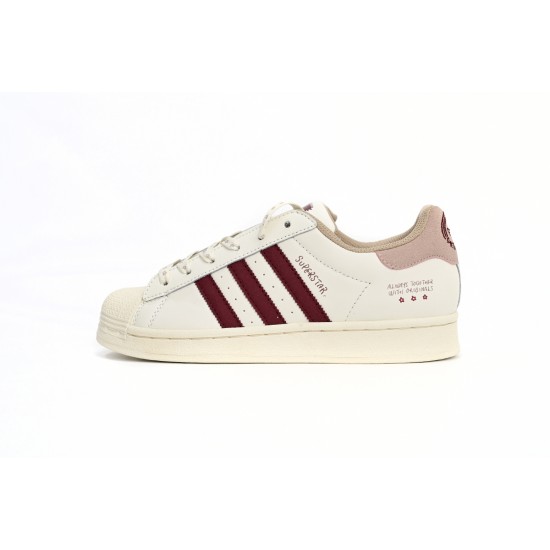 Adidas Superstar Sneakers Beige Pink For Women And Men Shoes IG3853