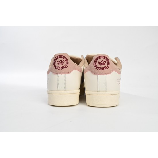 Adidas Superstar Sneakers Beige Pink For Women And Men Shoes IG3853