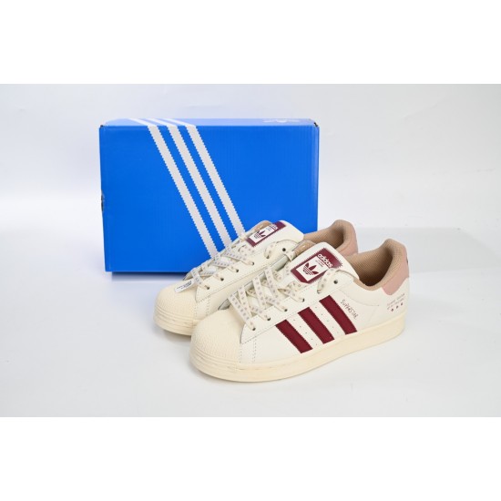 Adidas Superstar Sneakers Beige Pink For Women And Men Shoes IG3853