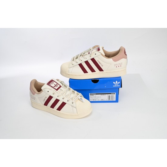 Adidas Superstar Sneakers Beige Pink For Women And Men Shoes IG3853