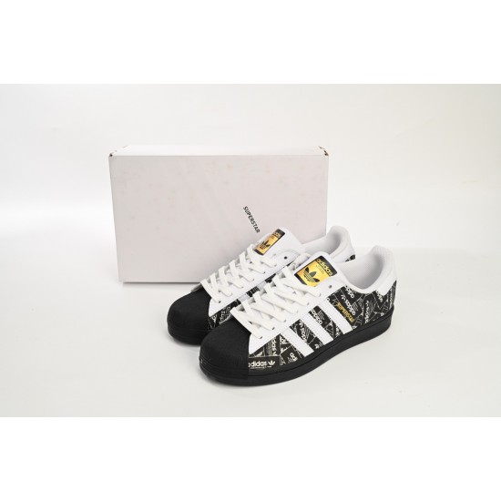 Adidas Superstar Sneakers Black Bright White For Women And Men Shoes FV2820