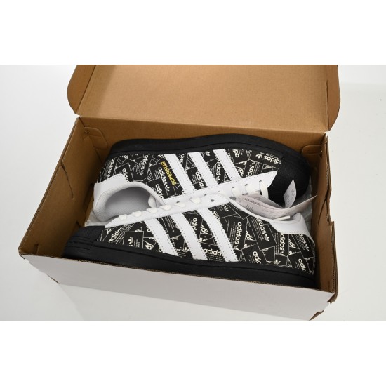 Adidas Superstar Sneakers Black Bright White For Women And Men Shoes FV2820