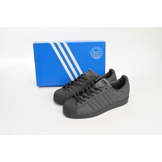 Adidas Superstar Sneakers Carbon Black Grey For Women And Men Shoes GZ4830