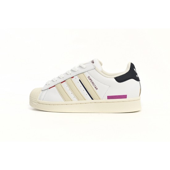 Adidas Superstar Sneakers Cherry Blossom Gradient Black White Purple For Women Shoes HQ6626