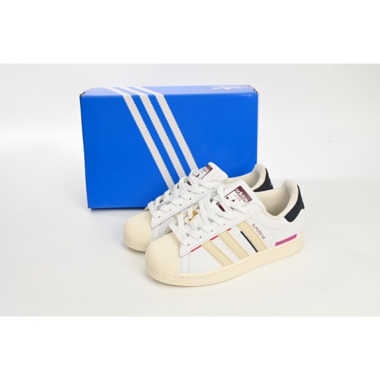 Adidas Superstar Sneakers Cherry Blossom Gradient Black White Purple For Women Shoes HQ6626