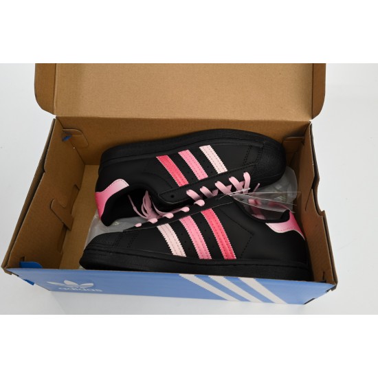 Adidas Superstar Sneakers Gradient Black Pink For Women Shoes EG4957