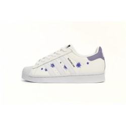 Adidas Superstar Sneakers New White Purple For Women Shoes HQ4288 