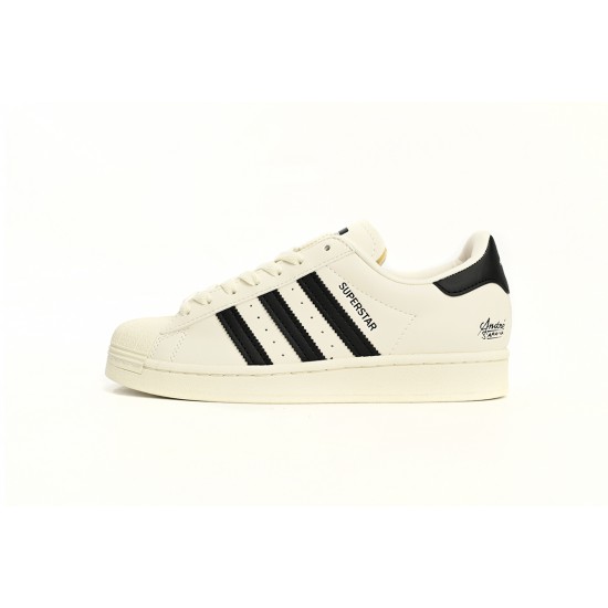 Adidas Superstar Sneakers White Beige Black For Women And Men Shoes GZ2203