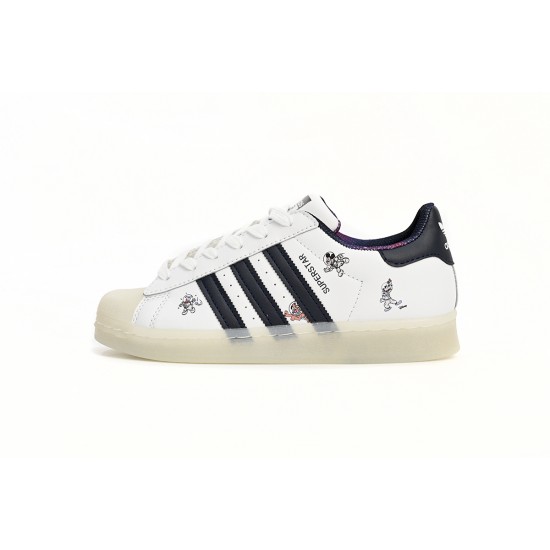 Adidas Superstar Sneakers White Beige Black For Women Shoes HQ2175