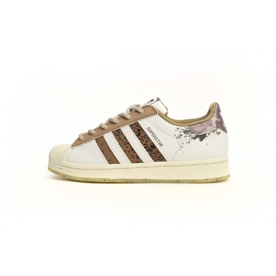 Adidas Superstar Sneakers White Beige Brown For Women And Men Shoes IG5976