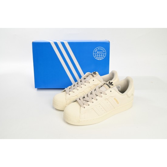 Adidas Superstar Sneakers White Beige For Women And Men Shoes GW4441