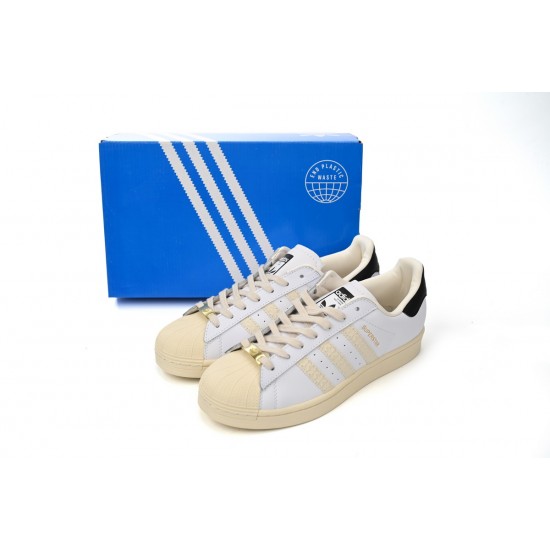 Adidas Superstar Sneakers White Beige For Women And Men Shoes ID4675