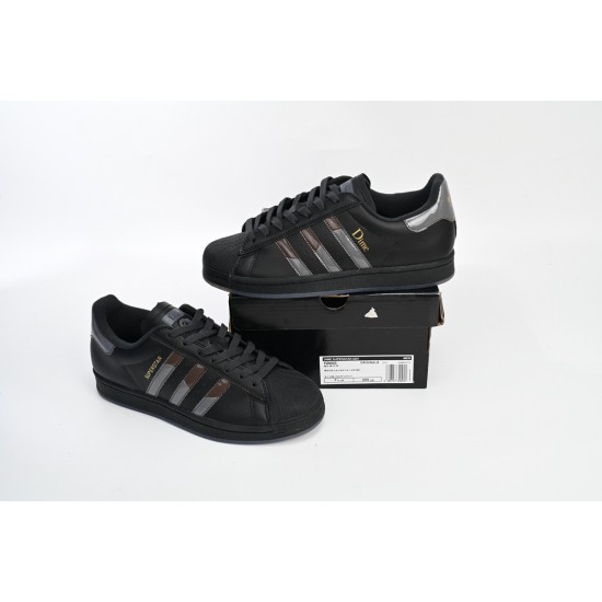 Adidas Superstar Sneakers White Black Gold Black For Women And Men Shoes FZ6003