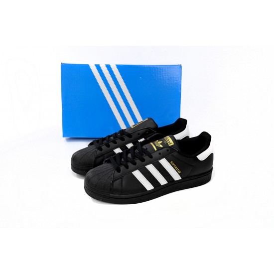 Adidas Superstar Sneakers White Black Gold Black Gold Label For Women And Men Shoes EG4959