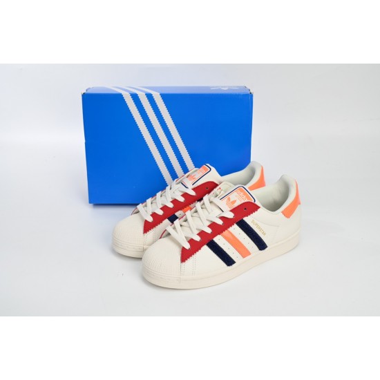 Adidas Superstar Sneakers White Black Gold White Red For Women And Men Shoes HQ4403