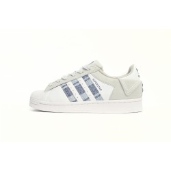 Adidas Superstar Sneakers White New Cherry Denim Blue For Women Shoes IG3005 