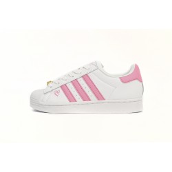 Adidas Superstar Sneakers White Pink For Women Shoes FU7444 