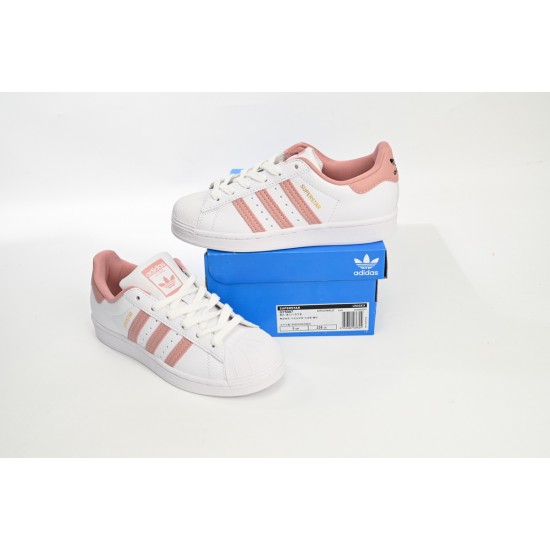 Adidas Superstar Sneakers White Pink For Women Shoes GY5987