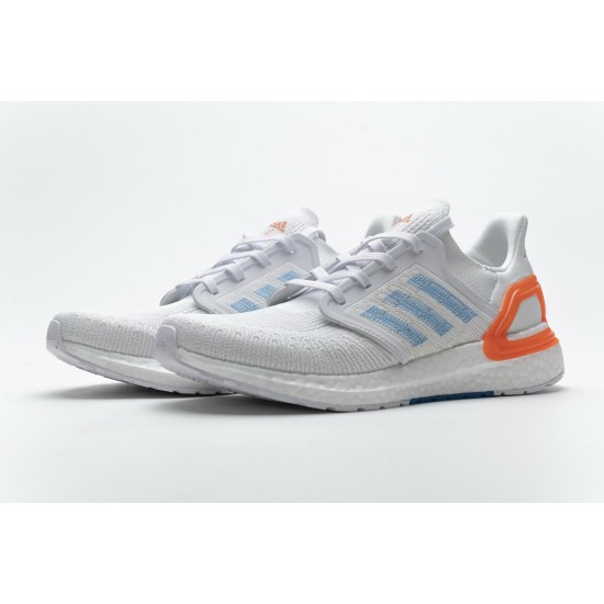 Adidas Ultra BOOST 20 Primeblue White Blue Orange For Men Shoes EG0768