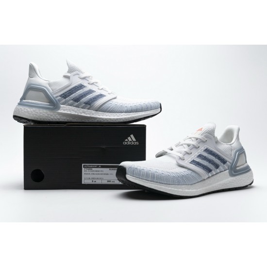 Adidas Ultra BOOST 20 White Light Blue For Women And Men Shoes FY3454