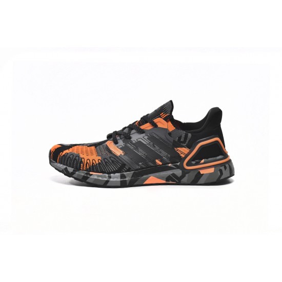 Adidas Ultra Boost 20 Black Signal Orange For Men Running Shoes FV8330