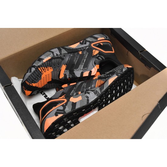 Adidas Ultra Boost 20 Black Signal Orange For Men Running Shoes FV8330