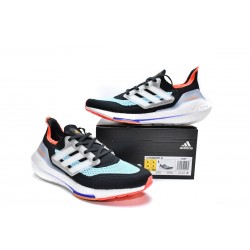 Adidas Ultra Boost 2021 Black Blue Orange For Men Running Shoes S23867 