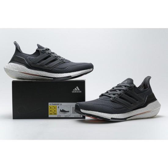 Adidas Ultra Boost 2021 Dark Grey White For Men Shoes FY0372