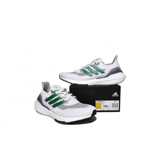 Adidas Ultra Boost 2021 White And Sub Green For Men Shoes FZ2326