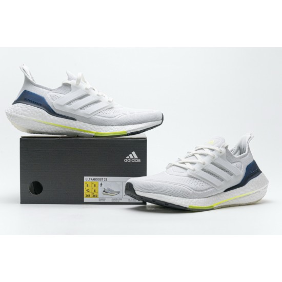 Adidas Ultra Boost 2021 White Blue For Men Shoes FY0371