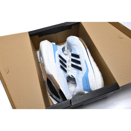 Adidas Ultra Boost 2021 White Ice Blue For Men Running Shoes GZ7120