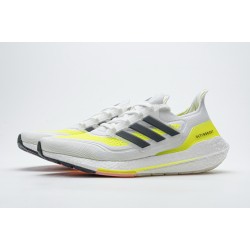 Adidas Ultra Boost 2021 White Yellow Black For Women And Men Shoes FY0377 