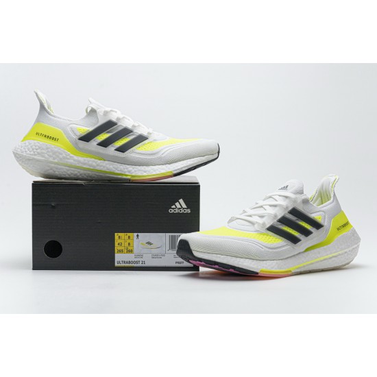 Adidas Ultra Boost 2021 White Yellow Black For Women And Men Shoes FY0377