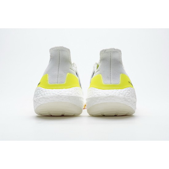 Adidas Ultra Boost 2021 White Yellow Black For Women And Men Shoes FY0377