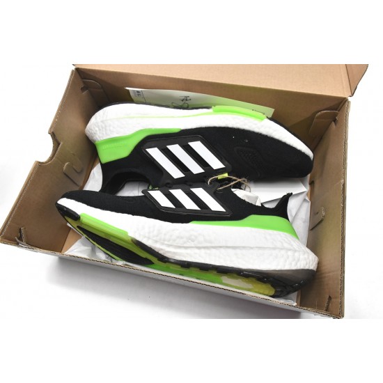 Adidas Ultra Boost 2022 Black Solar Green For Men Running Shoes GX6640