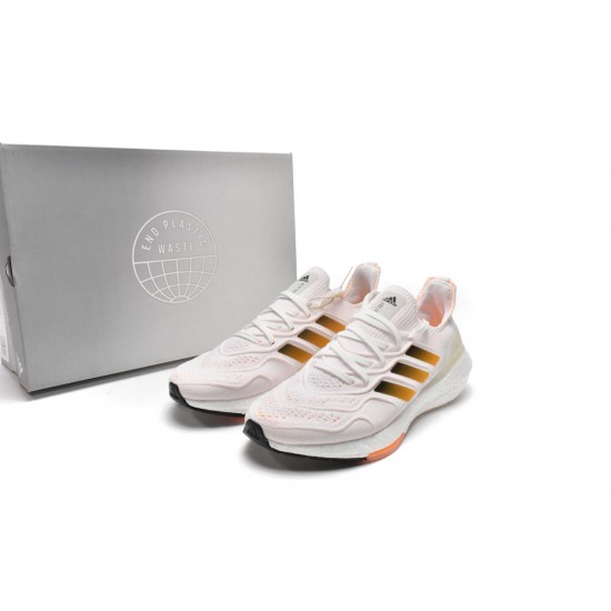 Adidas Ultra Boost 2022 Heat RDY White Flash Orange For Men Running Shoes GZ0129