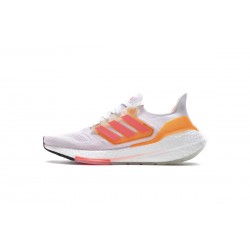 Adidas Ultra Boost 2022 White Pink Orange For Women Running Shoes GX5595 