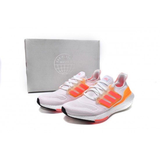 Adidas Ultra Boost 2022 White Pink Orange For Women Running Shoes GX5595